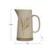 Hello Honey® 9" Matte White Wax Relief Botanical Image Reactive Glaze Stoneware Pitcher